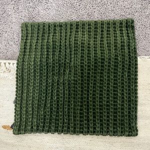 Crate & Barrel Green Velvet Pillow Cover